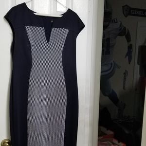 Blue and white dress